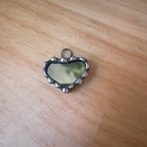 Heart-Shaped Silver toned Pendant